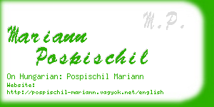 mariann pospischil business card